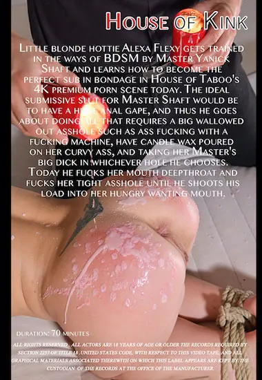 Blonde gets trained in BDSM | House of Kink | DVD(back cover)