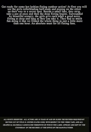 Lesbian Fisting Picnic | Unknown(back cover)