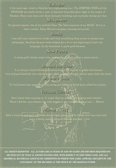 Milena Velba - Zwinger | Unknown(back cover)