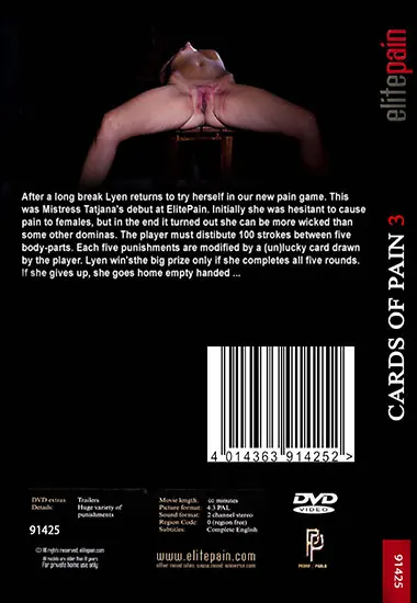 Elite Pain - Cards Of Pain 3 | Belrose | DVD(back cover)