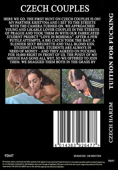 CZECH Czech Couples - Tuition For Fucking(CZECH)(back cover)