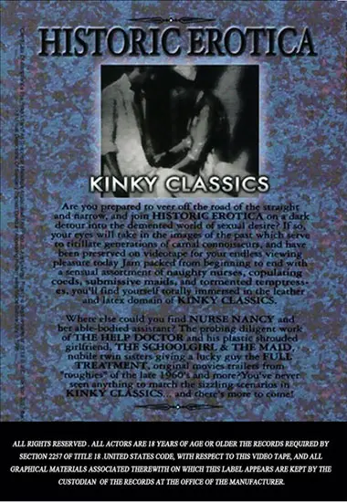 Historic Erotica - Kinky Classic | Unknown(back cover)