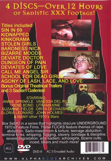 Brutal Underground Box Set 2 (4xDVDs)(Alpha Blue Archives)(back cover)