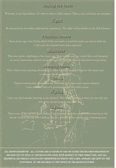 Milena Velba - Laying The Table | Unknown(back cover)