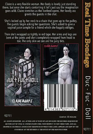 Real Time Bondage - Duc-Fuc-Doll Trilogy | Belrose | DVD(back cover)