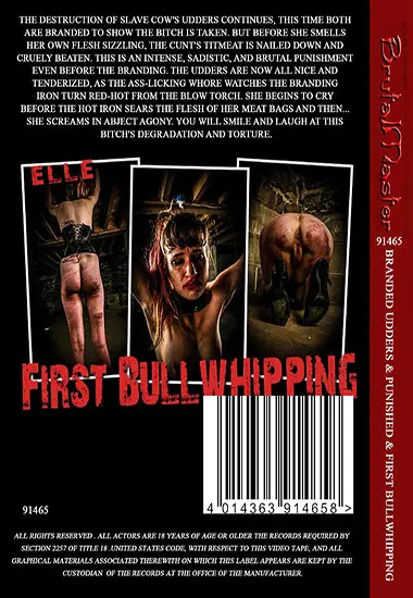 Brutal Master - Branded Udders andamp; Punished andamp; First BullWhipping | Belrose | DVD(back cover)