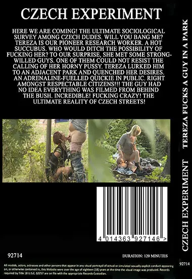 Tereza Fucks A Guy In A Park | CZECH(back cover)