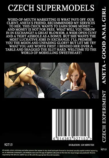 Aneta, Good Anal Girl | CZECH(back cover)