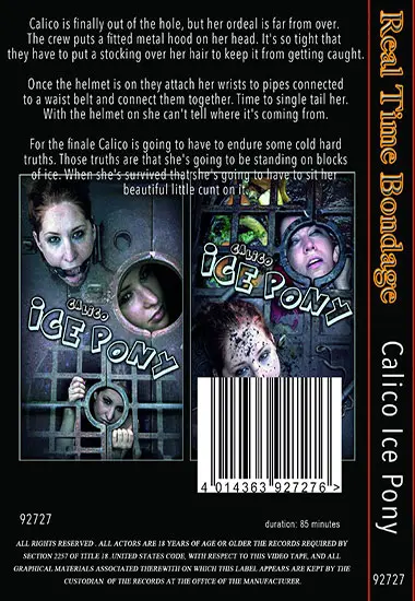 Real Time Bondage - Calico Ice Pony | Belrose | DVD(back cover)