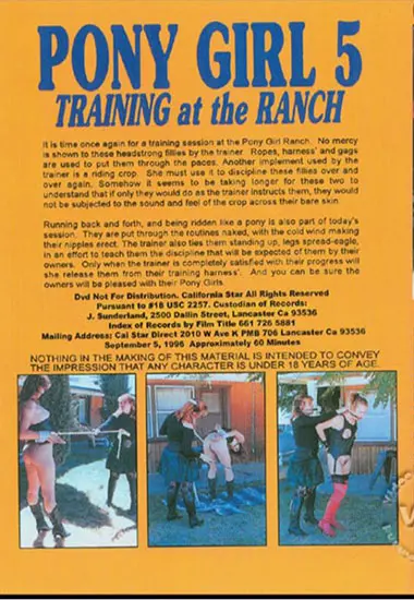 California Star - Pony Girl 5 | Unknown(back cover)