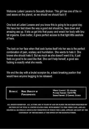 Ass Fucked andamp; Scorpioned(Insex) at sexvideoall.com(back cover)