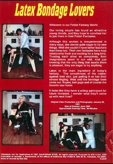 California Star - Latex Bondage Lovers | Unknown(back cover)