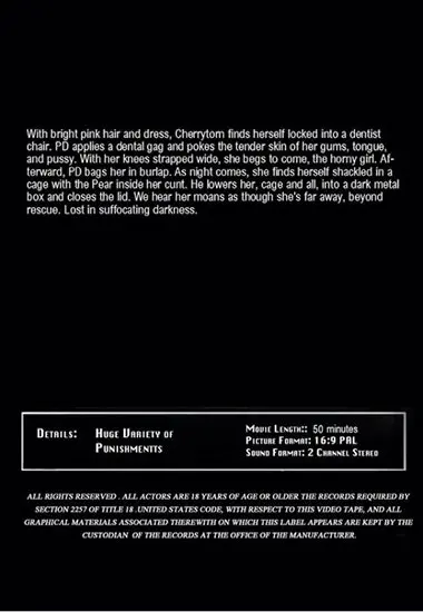 Cherry Chair Part 1(Infernal Restraints)(back cover)