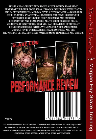 Brutal Master - Morgan Fey Slave Training | Belrose | DVD(back cover)