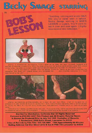 California Star - Boband#180;s Lesson | Unknown(back cover)