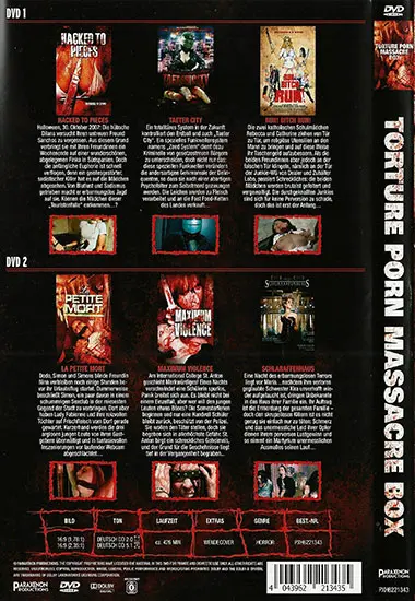 Torture Porn Massacre Box (2xDVDs) | Unknown(back cover)