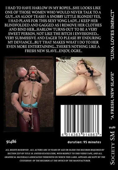 Society SM - A Fresh, New Slave / Luna Loves Impact | Belrose | DVD(back cover)