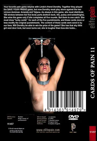 Elite Pain - Cards of Pain 11 | Belrose | DVD(back cover)
