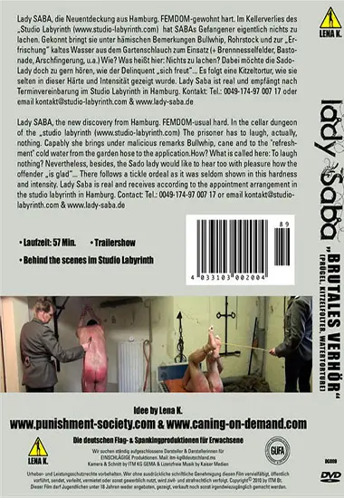 Lady Saba andquot;Brutales Verhand#246;randquot; | LENA K. | DVD(back cover)