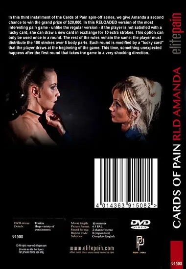 Elite Pain - Cards Of Pain RLD - Amanda | Belrose | DVD(back cover)