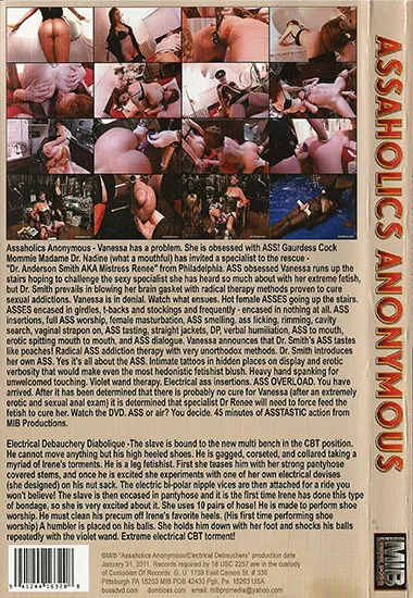 Assaholics Anonymous | MIB Productions(back cover)