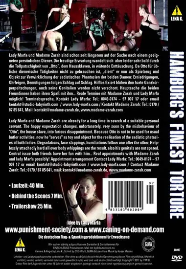 Hamburgand#180;s Finest Torture | LENA K. | DVD(back cover)