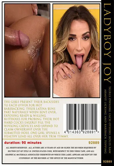Tgirls Owning Each Others Holes Raw / Armpit Licking And Bareback Topping | LADYBOY JOY | DVD(back cover)