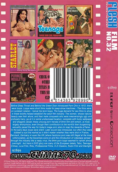 Flesh Film No. 32 | Belrose | DVD(back cover)