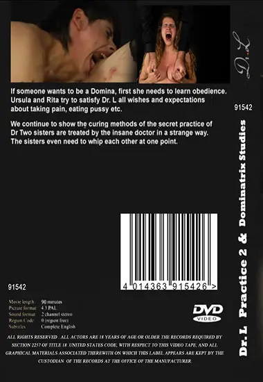 Dr. Lomp - Dr. L Practice 2 andamp; Dominatrix Studies | Belrose | DVD(back cover)