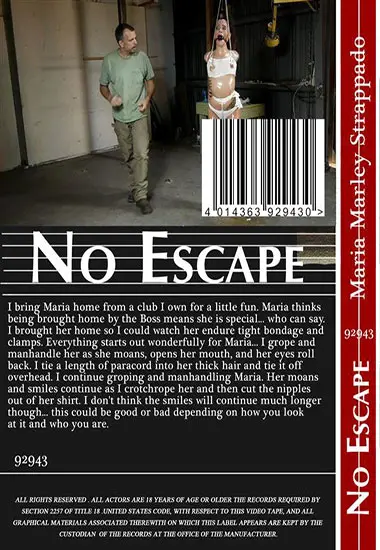 No Escape - Maria Marley Strappado | Belrose | DVD(back cover)