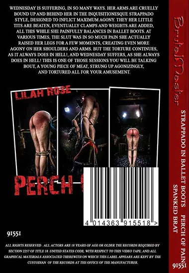 Brutal Master - Strappado In Ballet Boots / Perch Of Pain Spanked Brat | Belrose | DVD(back cover)