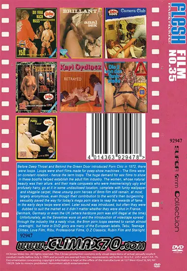 Flesh Film No. 35(Belrose) at sexvideoall.com(back cover)