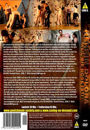 Herrin Dolora … Weil Sie Band#246;se Ist! | LENA K. | DVD(back cover)