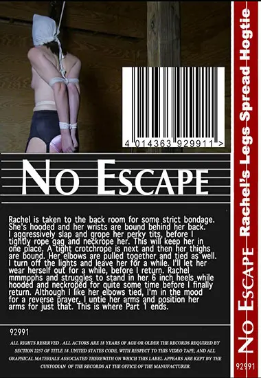 No Escape - Racheland#180;s Legs Spread Hogtie | Belrose | DVD(back cover)