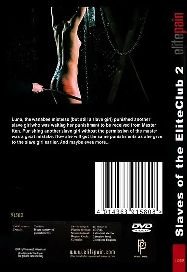 ELITE PAIN - Slaves Of The EliteClub 2 | Belrose | DVD(back cover)