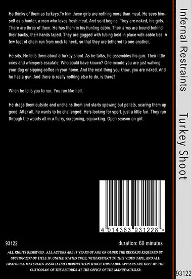 INFERNAL RESTRAINTS - Turkey Shoot | Belrose | DVD(back cover)