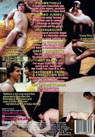 The Erotic Films of Peter de Rome | BIJOU | DVD(back cover)