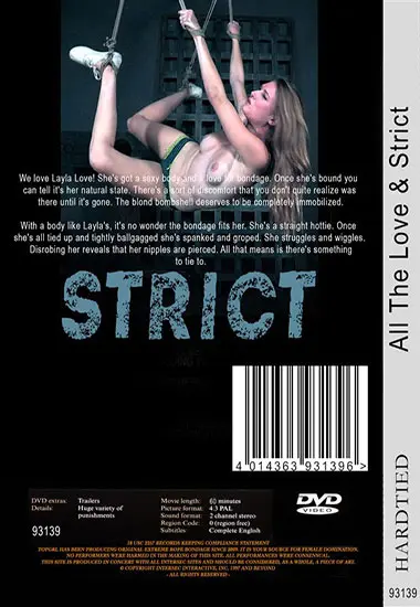 HARDTIED - All The Love andamp; Strict | Belrose | DVD(back cover)