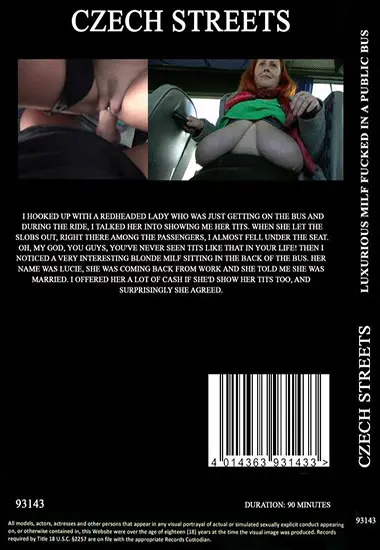 Czech Streets - Luxurious MILF Fucked In A Public Bus | CZECH(back cover)