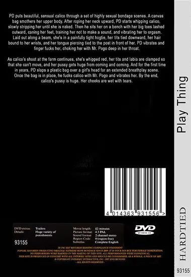 HARDTIED - Play Thing | Belrose | DVD(back cover)