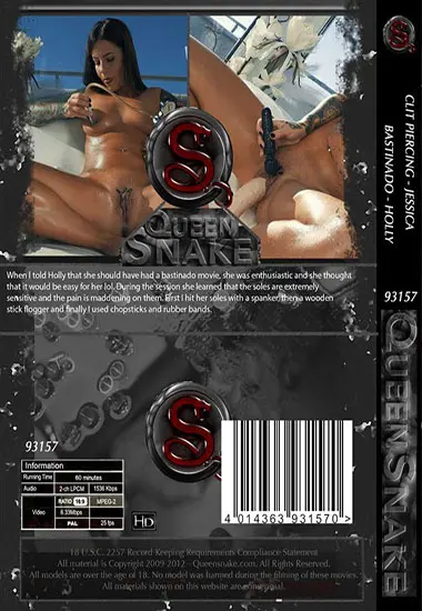QUEENSNAKE - Clit Piercing - Jessica / Bastinado - Holly | Belrose | DVD(back cover)