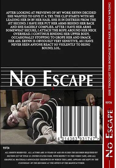 NO ESCAPE - She Thought The Bondage Was Fake, She Was Wrong | Belrose | DVD(back cover)