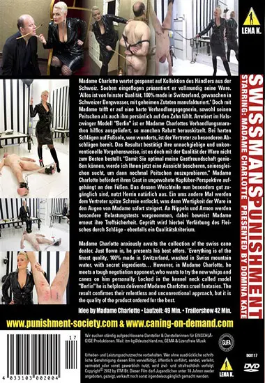 Das Neue Flagellanten Forum: Swissmans Punishment | LENA K. | DVD(back cover)