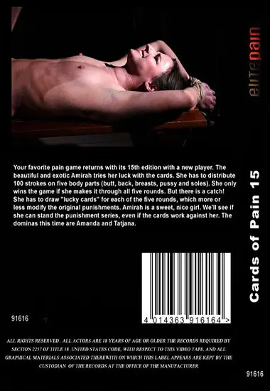 ELITE PAIN - Cards Of Pain 15 | Belrose | DVD(back cover)