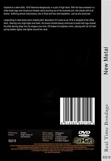 REAL TIME BONDAGE - New Metal | Belrose | DVD(back cover)