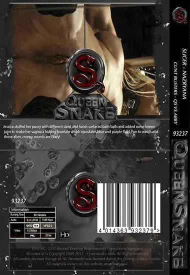 QUEENSNAKE - Slicer - Nazryana / Cunt Busters - Qs Vs Abby | Belrose | DVD(back cover)