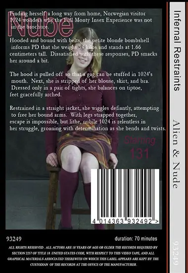 INFERNAL RESTRAINTS - Alien andamp; Nude | Belrose | DVD(back cover)