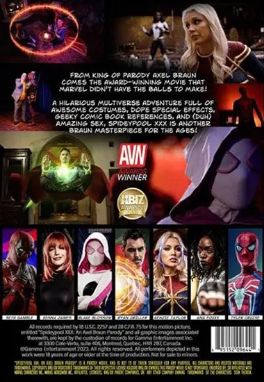 SpideyPool XXX: An Axel Braun Parody(Wicked Pictures)(back cover)