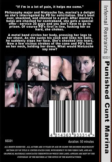 INFERNAL RESTRAINTS - Punished Cunt Marina | Belrose | DVD(back cover)