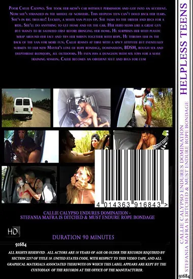 HELPLESS TEENS - Callie Calypso Endures Domination / Stefania Mafra Is Ditched and Must Endure Rope Bandage(Belrose)(back cover)